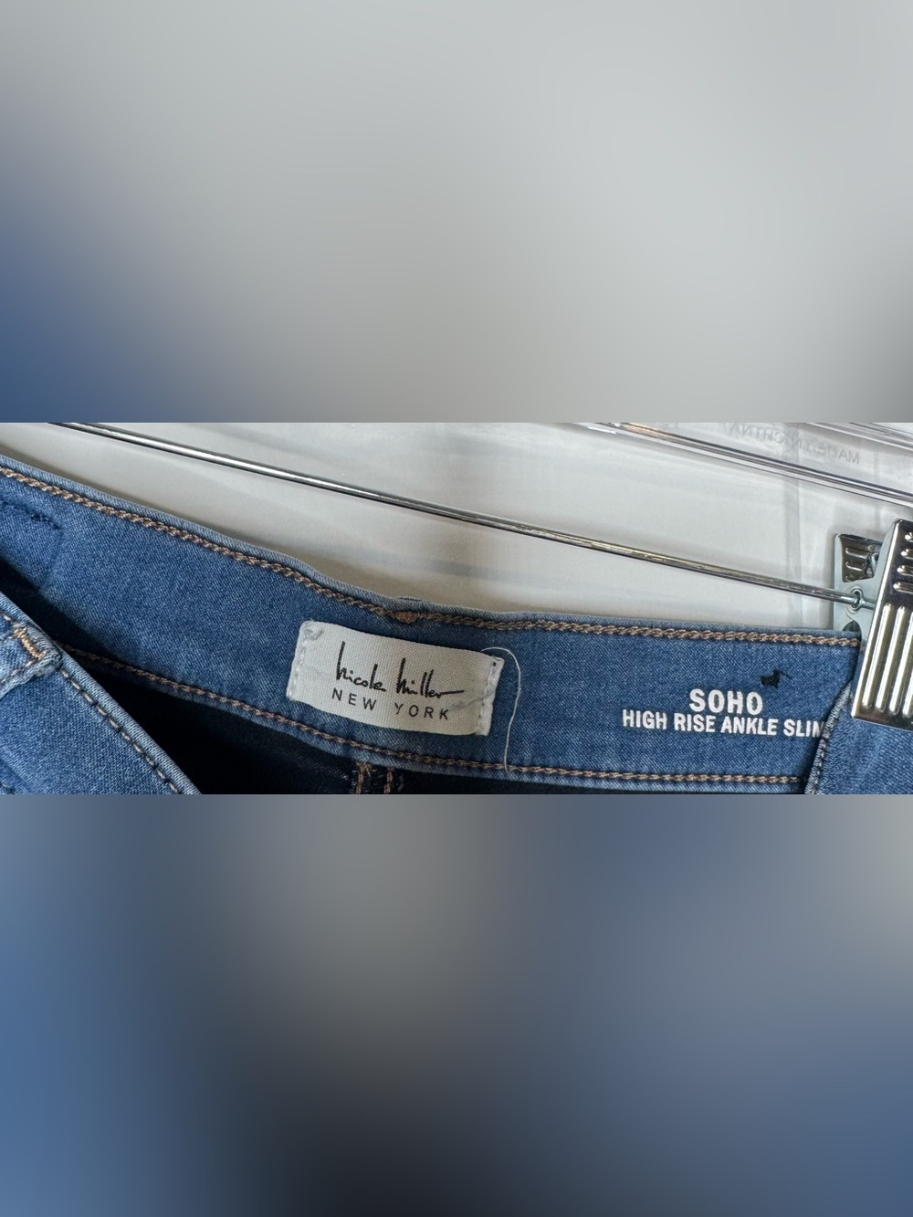Nicole miller New York Soho High-Rise Ankle Slim Jeans stretch cotton blend sz 8 - Picture 2 of 4